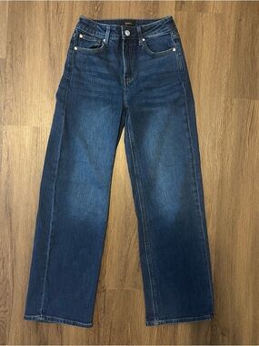 Quince Relaxed Straight Jeans in Deep Blue Denim